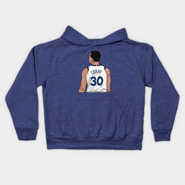 Stephen Curry Back-To Kids Hoodie by rattraptees